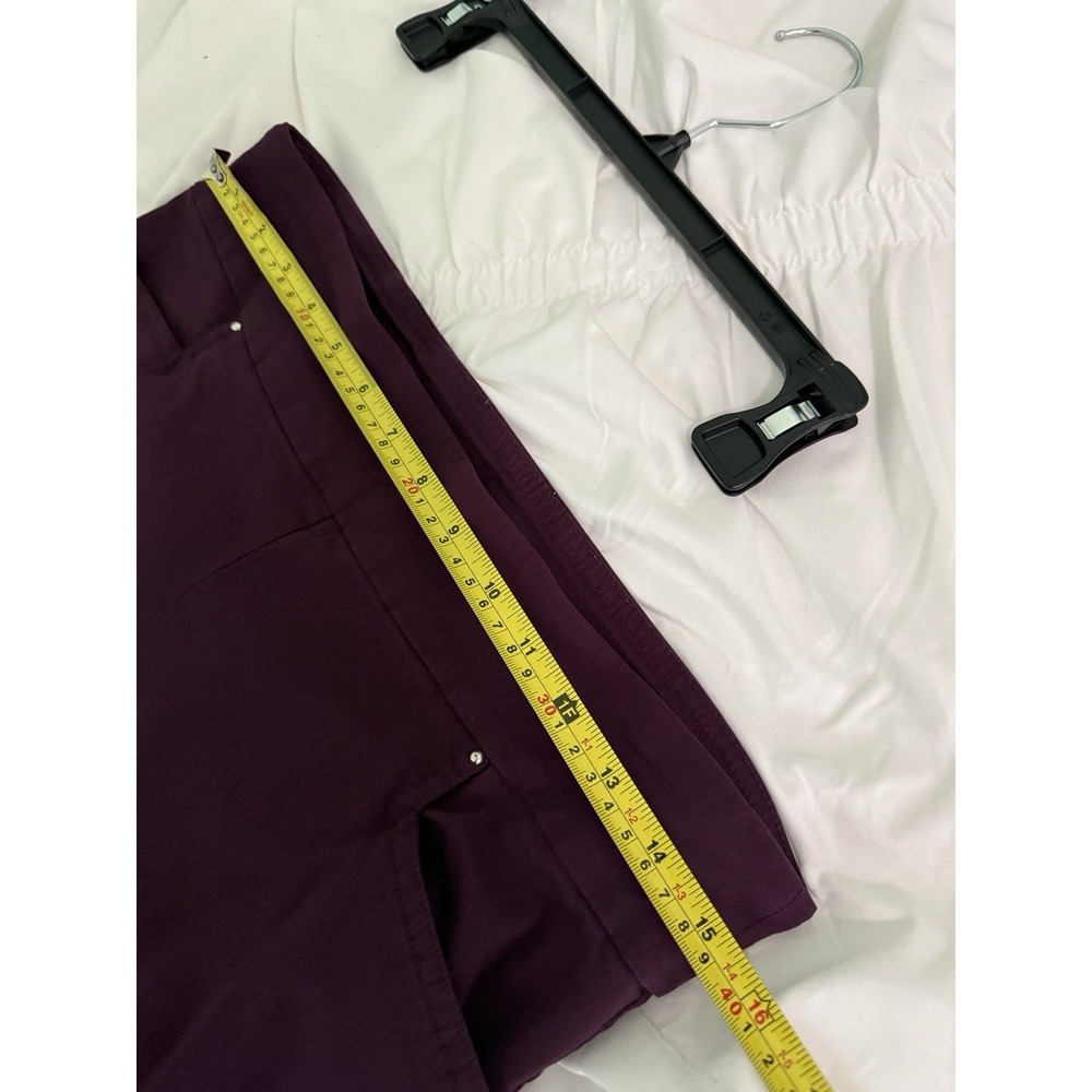 Counterparts Women's Size 12 Purple Pull-On Straight Leg Dress Pants Mid Rise - Picture 5 of 8